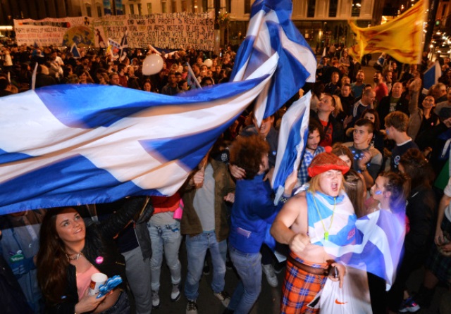Supporters of Scottish independence were left disappointed after the majority of the country voted to remain part of the United Kingdom in yesterday's referendum ©Getty Images