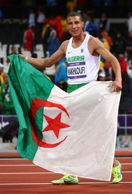 Taoufik Makhloufi was Algeria's sole gold medal winner at the London 2012 Olympic Games ©Getty Images