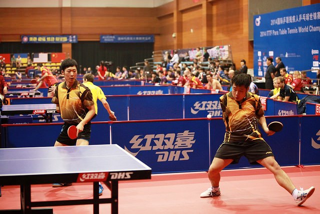 Team action is underway at the Para table tennis World Championships in Beijing ©ITTF