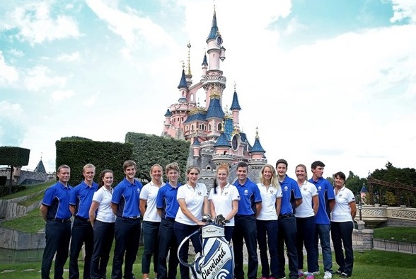 The 12 players of Team Europe set to compete in the upcoming Junior Ryder Cup at Gleneagles were at Disneyland Paris when it was announced as the host of the 2018 Junior Ryder Cup ©European Tour