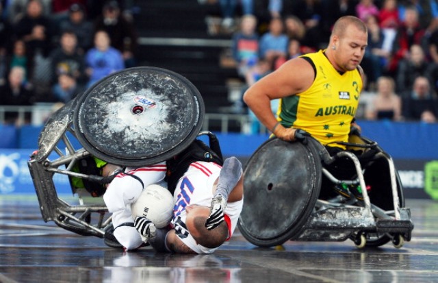 The APC hopes to use athletes such as wheelchair rugby star Ryley Batt to promote a new safety in the workplace campaign ©AFP/Getty Images