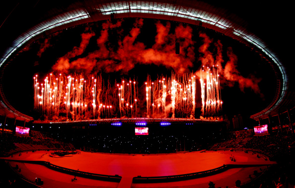 The Ceremony ended with a spectacular display of fireworks ©Getty Images