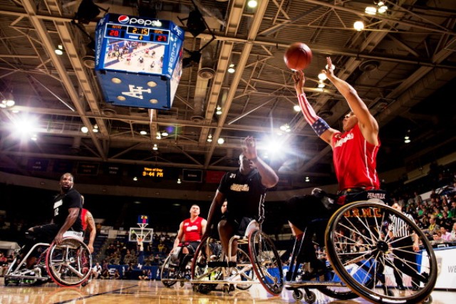 The Marines began the wheelchair basketball competition with a win over Special Operations ©Getty Images