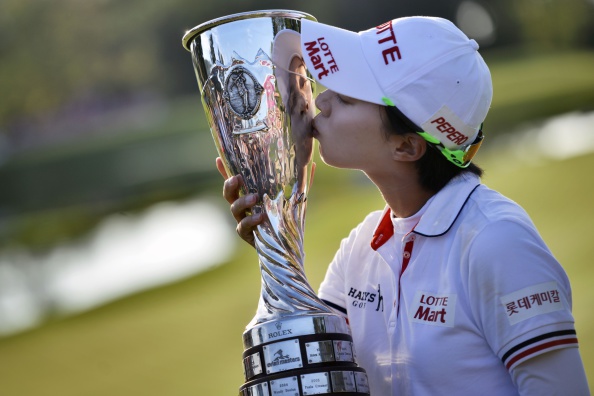 Evian Championships winner Hyo-Joo Kim was born on the same year that closest rival Karrie Webb secured her first tournament win - the 1995 Women's British Open ©Getty Images