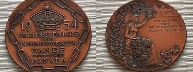 Victoria Police have said this 1954 Commonwealth Games bronze medal is identical to the gold one stolen from Kevan Gosper's home ©Victoria Police