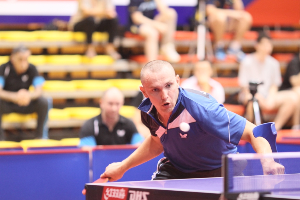Viktor Didukh caused a stir at the ITTF Table Tennis World Championships after he helped Ukraine top their group with victory against Poland ©ITTF