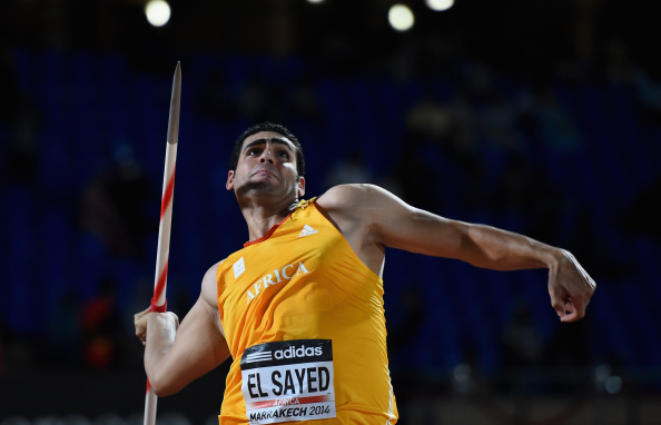 Ihab El-Sayed became the first non-European to win the men's javelin in this format of competition ©Getty Images