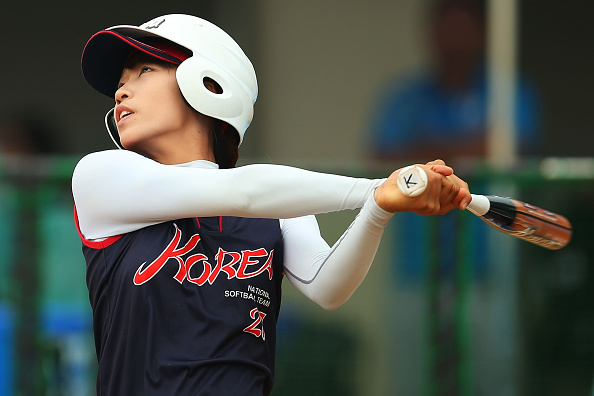 Sim Mihyeong and her South Korea team faced Thailand in a baseball Group A preliminary match ©Getty Images