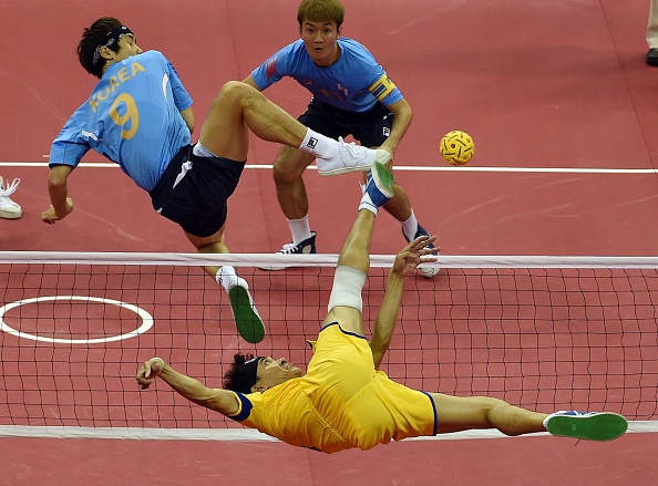 Thailand beat South Korea in the sepak takraw men's team final ©AFP/Getty Images
