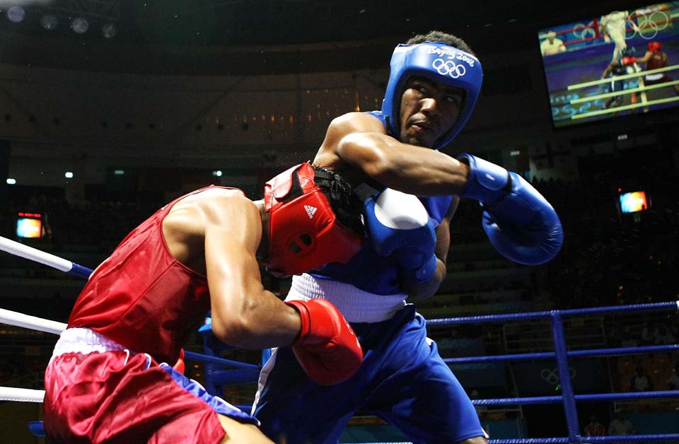 Boxer Manuel Felix Diaz took gold for the Dominican Republic in the light welterweight at Beijing 2008 ©Getty Images