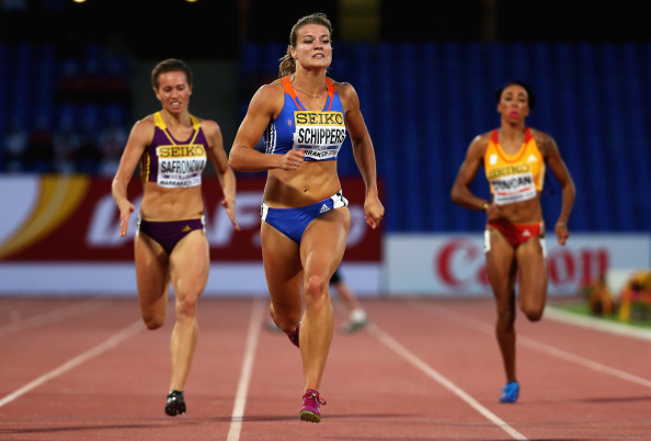 Dafne Schippers wins the longer sprint for Team Europe ©Getty Images