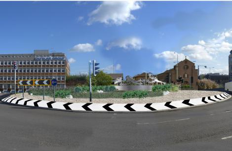 A London 2012-themed sculpture is set to be erected on a roundabout in Waltham Cross ©Broxbourne Council