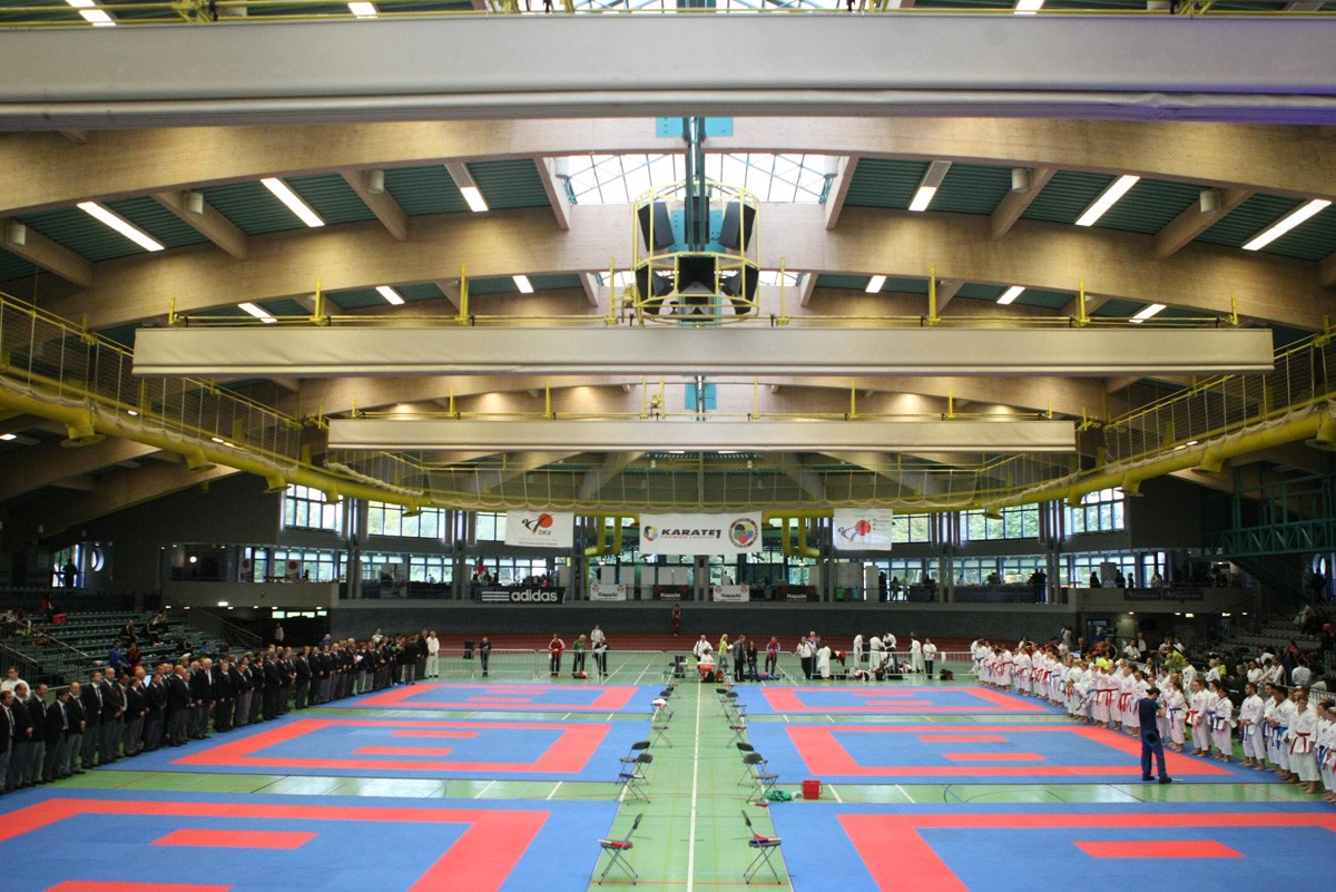 A record 874 athletes from 50 countries registered for the WKF Premier League meeting at the August-Scharttner Halle in Hanau ©WKF