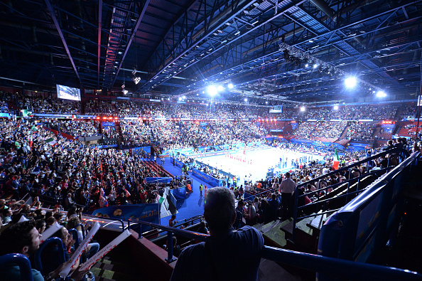 An electric atmosphere in Milan should only get louder and more vocal over the weekend as Italy target winning the gold medal ©Getty Images for FIVB