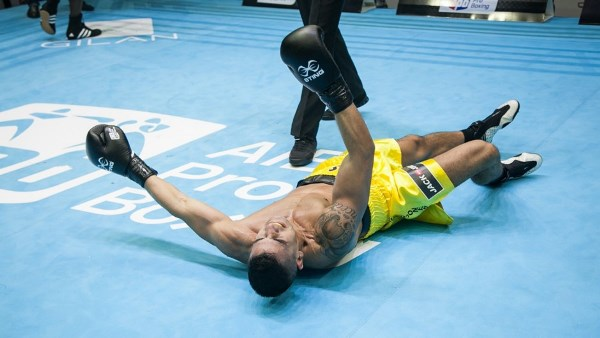 Austria's Marcos Nader, the number one seed, was knocked out by Kenya's Rayton Nduku Okwiri ©AIBA Pro Boxing
