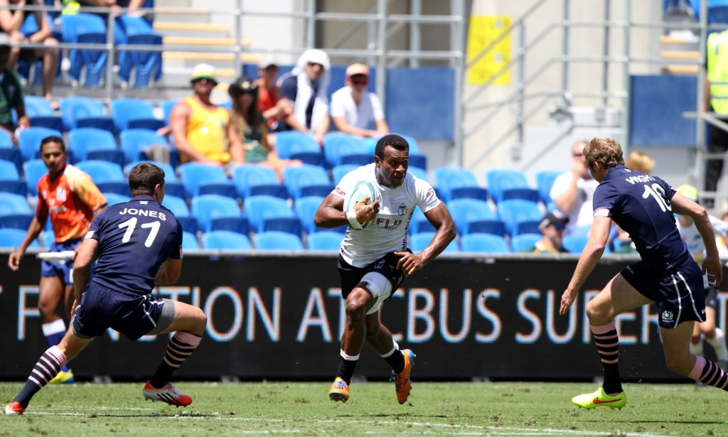 Fiji were one of the star performers on the first day of action here as they blew away the opposition to top their group ©IRB/Martin Seras Lima