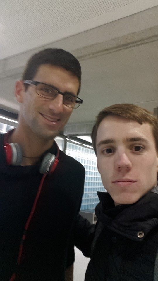 Meeting the reigning Wimbledon champion, Novak Djokovic, at Zurich Airport capped off a memorable few days ©ITG