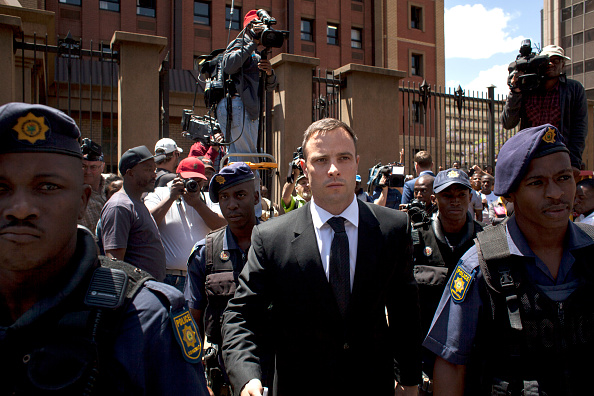 Oscar Pistorius leaves the North Gauteng High Court today ©Getty Images