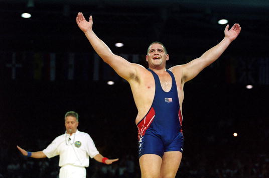 Rulon Gardner shocked the world when he defeated previously unbeaten Russian Alexander Karelin during the Sydney 2000 Olympic Games ©Getty Images