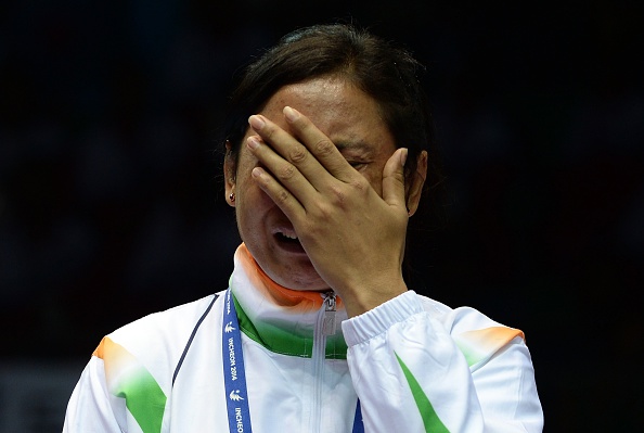 Sarita Devi has been provisonally suspended by the AIBA after refusing her medal at the Asian Games in Incheon ©Getty Images