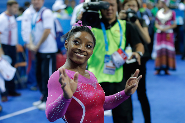 Simone Biles has secured a second successive world all-around title at the Artistic Gymnastics World Championships ©Getty Images