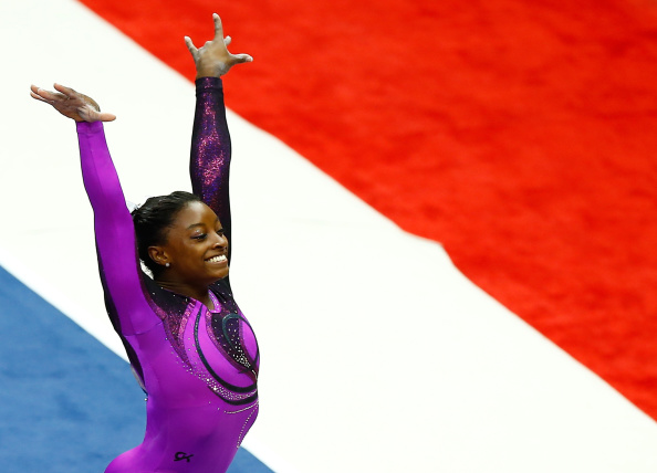 Simone Biles was in scintillating form in Nanning ©Getty Images