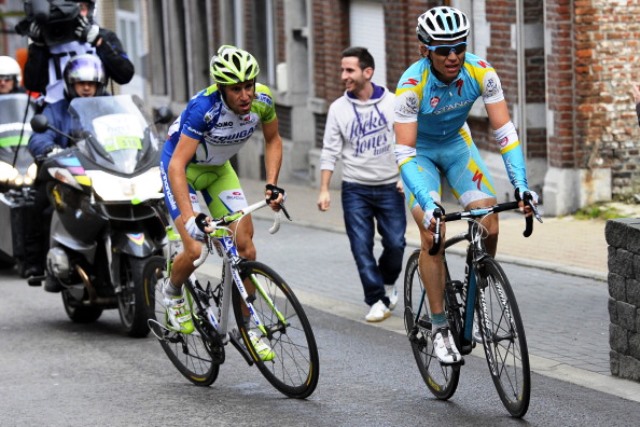Valentin Iglinskiy (right) was fired by Astana last month after admitting to using banned substances ©AFP/Getty Images