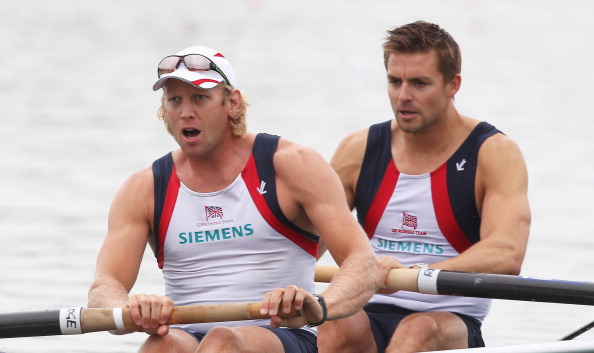 Pete Reed, pictured (right) with his former pairs partner Andy Triggs Hodge, is a double Olympic champion who will be involved in rowing's answer to the London Marathon ©Getty Images
