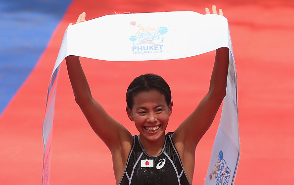 Ai Ueda swept to two titles today in triathlon to cement her Asian dominance ©Getty Images