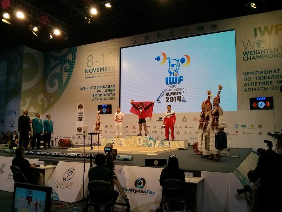 Daniel Godelli from Albania is the new 77kg world champion ©IWF/Facebook