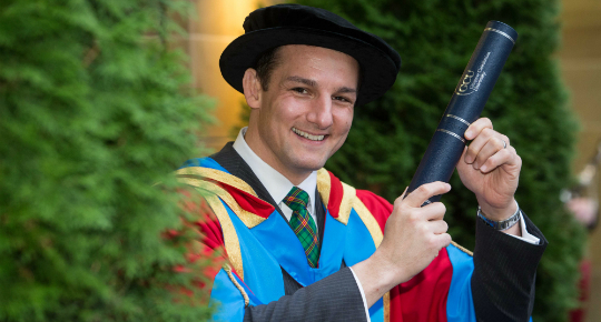 David Grevemberg has been awarded an Honorary Degree of Doctor of the University at Glasgow Caledonian ©GCU
