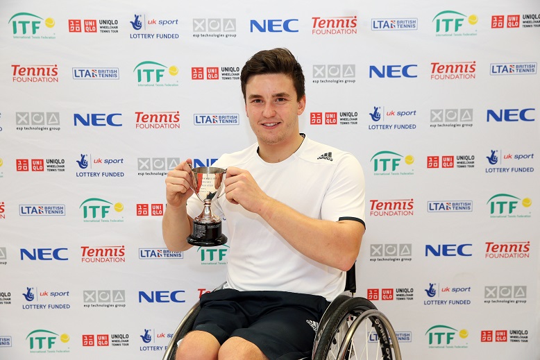 Gordon Reid has defended his men’s singles title at the Nottingham Indoor Wheelchair Tennis Tournament ©The Tennis Foundation