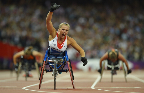 Hannah Cockroft won gold in the T34 100m and 200m at London 2012 ©Getty Images