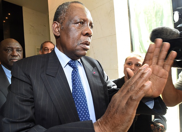 Issa Hayatou, President of the Confederation of African Football, leaves his hotel ahead of the meeting in Rabat today ©Getty Images