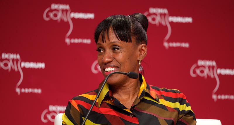 Jackie Joyner-Kersee believes that Justin Gatlin has served his time and deserves a second chance ©Doha GOALS Forum