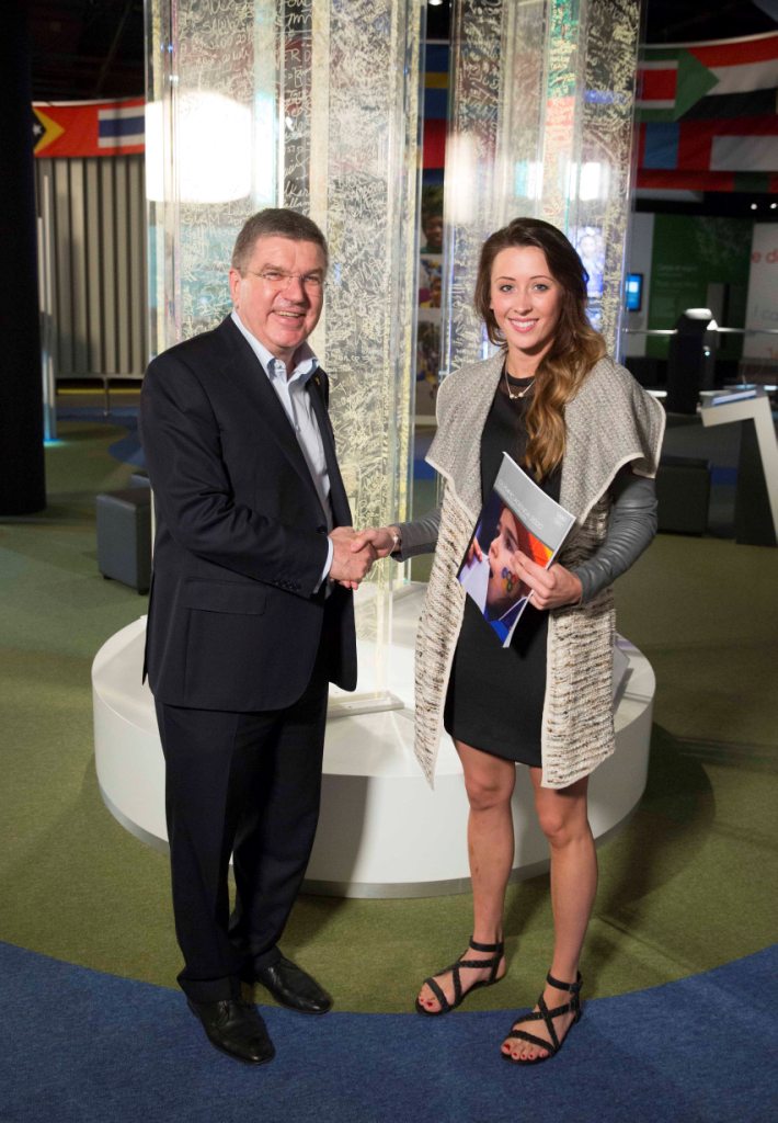 Jade Jones was one of 11 athletes to discuss the recommendations of Agenda 2020 with IOC President Thomas Bach ©IOC
