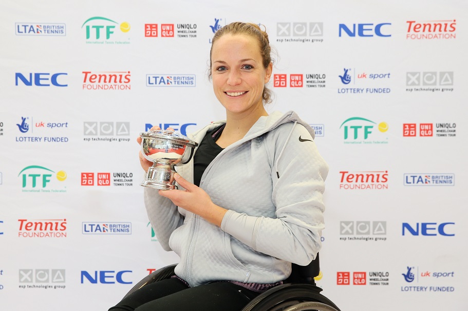 Jiske Griffioen has secured her third successive and fourth overall Nottingham Indoor women’s crown ©The Tennis Foundation