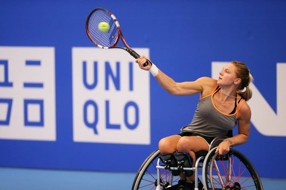 Jordanne Whiley claimed her place in the women's semi-finals with a win over Sabine Ellerbrock ©James Jordan