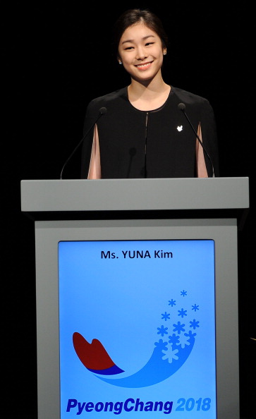 Kim Yuna addressing the  IOC in Durban during the winning Pyeongchang 2018 bid presentation ©Getty Images