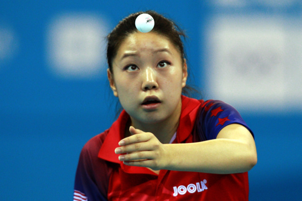 Lily Zhang of the US made history at Nanjing 2014 when she became the first table tennis player from the United States to win an Olympic medal ©Getty Images