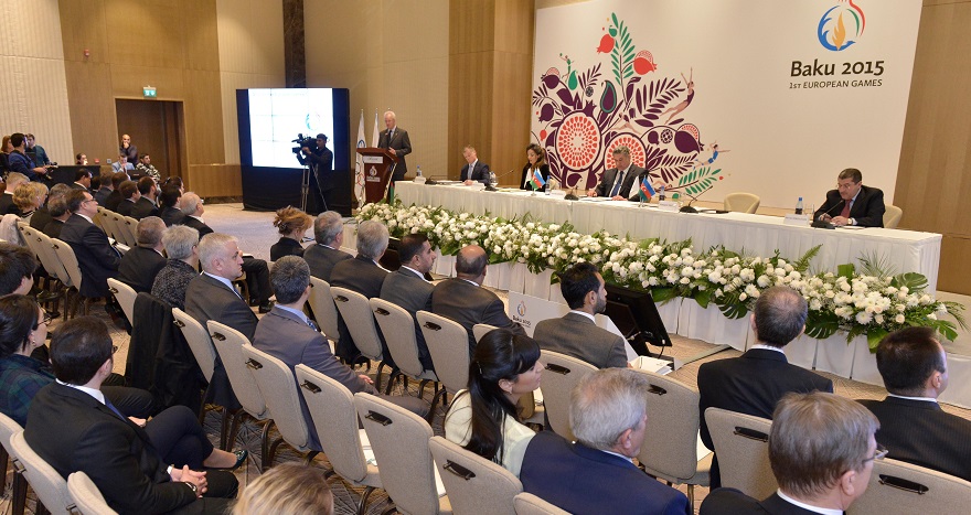 More than 100 delegates from 60 countries have been in Baku today as the Baku 2015 European Games hosted a diplomatic briefing ©Baku 2015