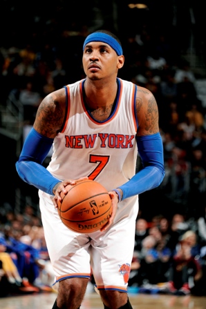 New York Knicks' Carmelo Anthony is likely to be in action at the O2 arena on January 15 ©NBAE/Getty Images