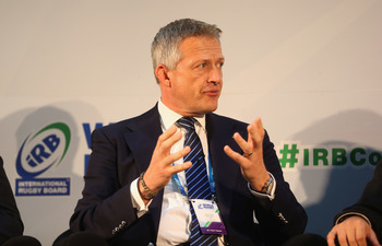 Octavian Morariu, President of Rugby Europe, was speaking at the IRB World Rugby ConfEx ©Getty Images