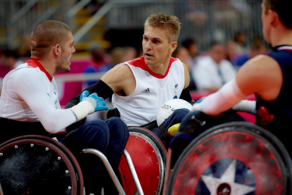 Paralympian Steve Brown leads the GB Wheelchair Rugby team at London 2012 ©WheelPower