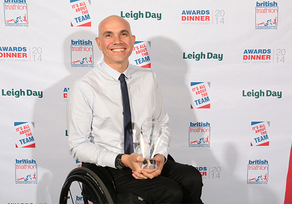 Phill Hogg picked up the British Male  Para-triathlete of the Year award ©British Triathlon