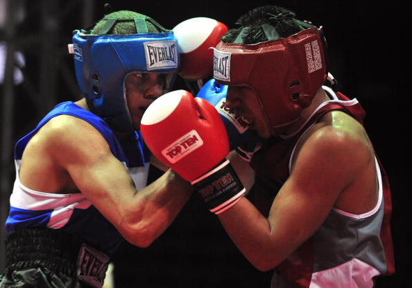 Puerto Rican super heavyweight, Gerardo Bisbal (left), has previously competed in the World Series of Boxing for the Mexico Guerreros franchise ©Getty Images