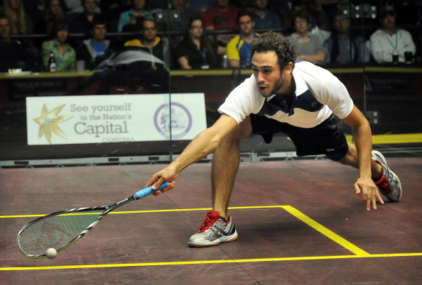 Ramy Ashour will go head to head with Grégory Gaultier in their PSA World Championship semi-final ©Getty Images