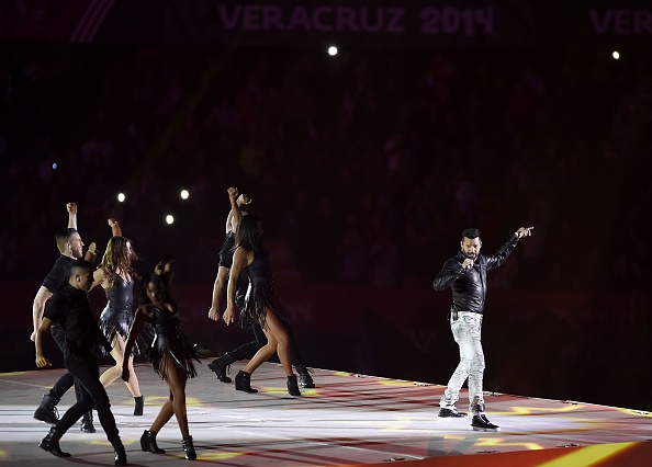 Ricky Martin was one of the stars of the show at the Veracruz 2014 Opening Ceremony ©Getty Images