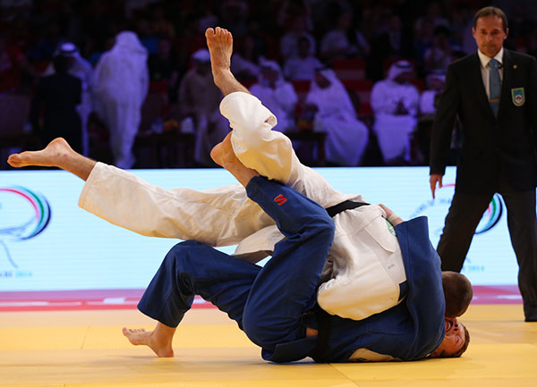 Russia's Ivan Nifontov secure an impressive gold on day two of the Judo Grand Slam in Abu Dhabi ©IJF