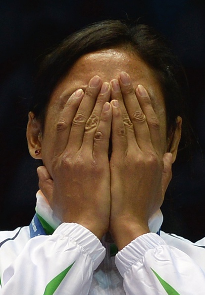 Sarita Devi was suspended by AIBA after a public protest on the podium during the medal ceremony of the Asian Games ©Getty Images